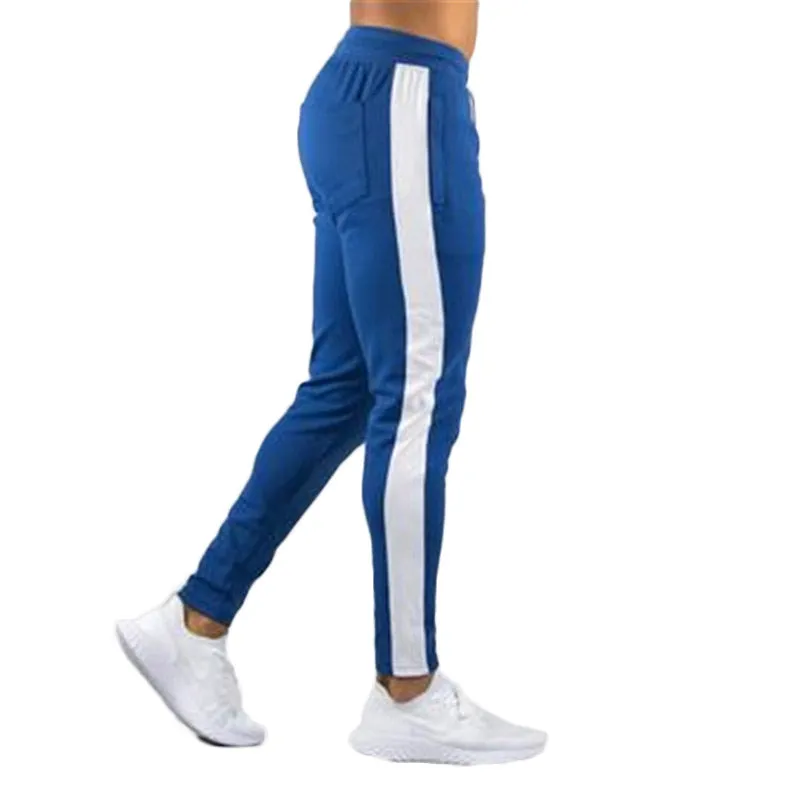 Men's Striped Sweatpants With Elastic Waist