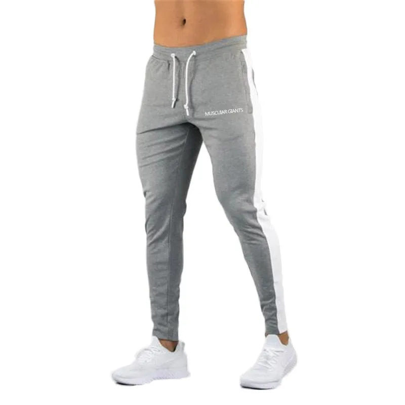 Men's Striped Sweatpants With Elastic Waist