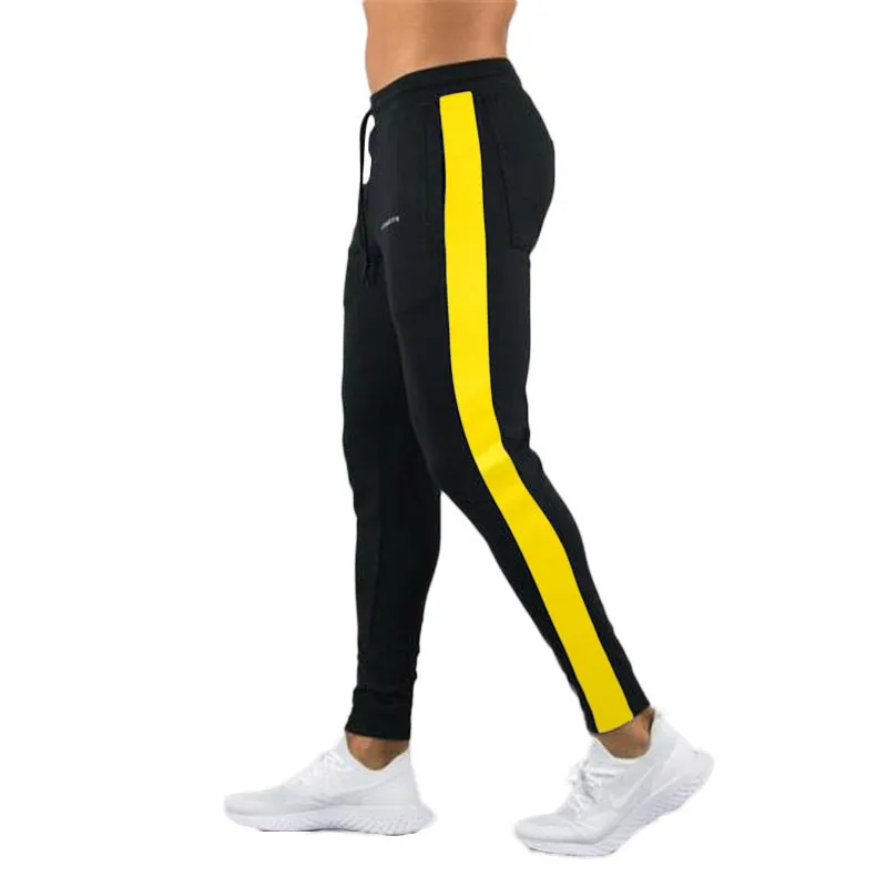 Men's Striped Sweatpants With Elastic Waist