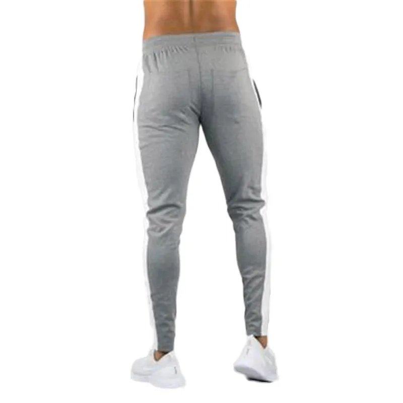 Men's Striped Sweatpants With Elastic Waist