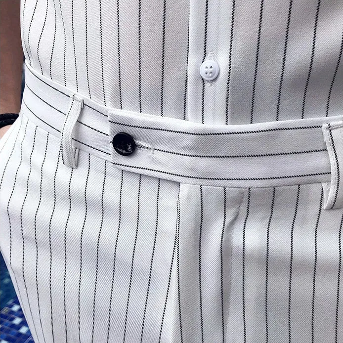 Men's Summer Slim Fit Pants With Stripes