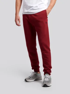 Mens Tipped Joggers in Biking Red
