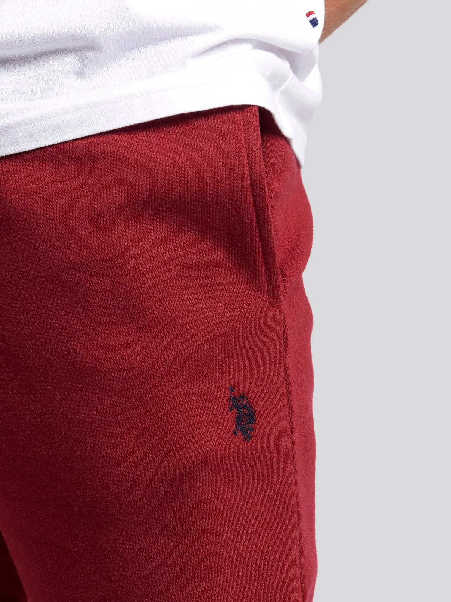 Mens Tipped Joggers in Biking Red