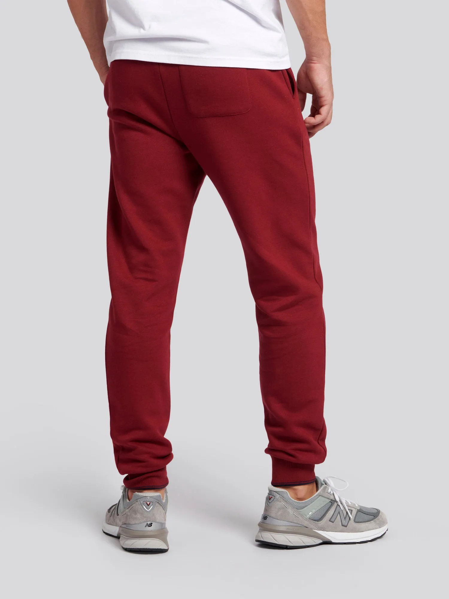 Mens Tipped Joggers in Biking Red