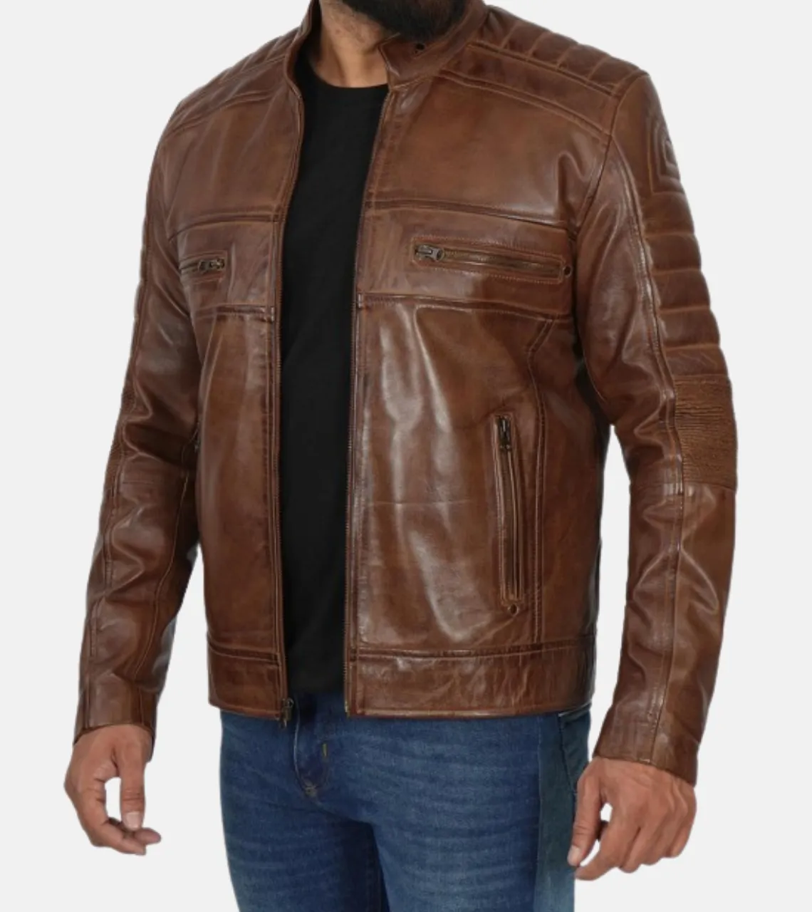 Neato Waxed Men's  Leather Jacket