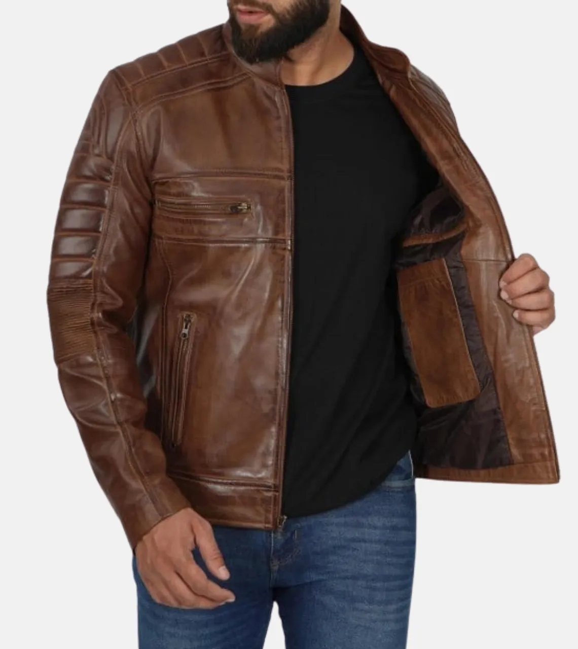 Neato Waxed Men's  Leather Jacket
