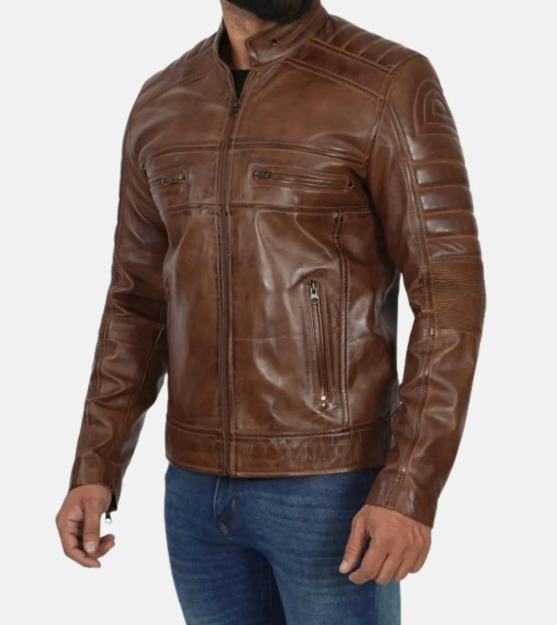 Neato Waxed Men's  Leather Jacket
