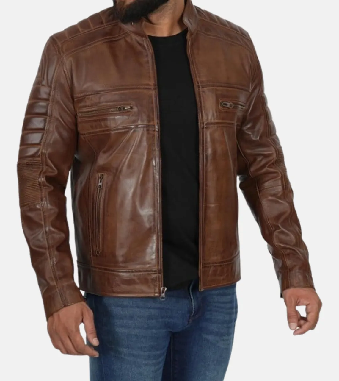 Neato Waxed Men's  Leather Jacket