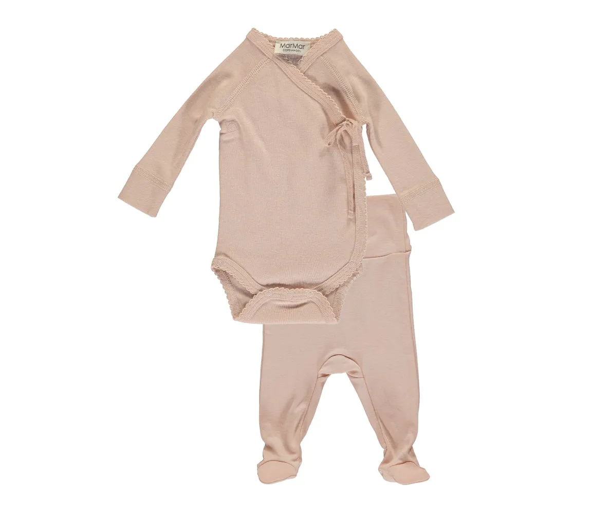 New Born Gift Box 2 Pcs, Bodystocking and pants - Rose