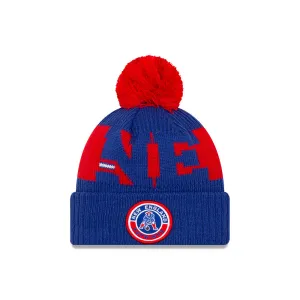 New England Patriots New Era Royal/Red 2020 NFL Sideline - Official Alternate Logo Sport Pom Cuffed Knit Toque