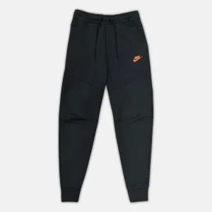 Nike Tech Fleece Joggers - Black, Dark Smoke Grey & Safety Orange (3rd Gen - Old Season)
