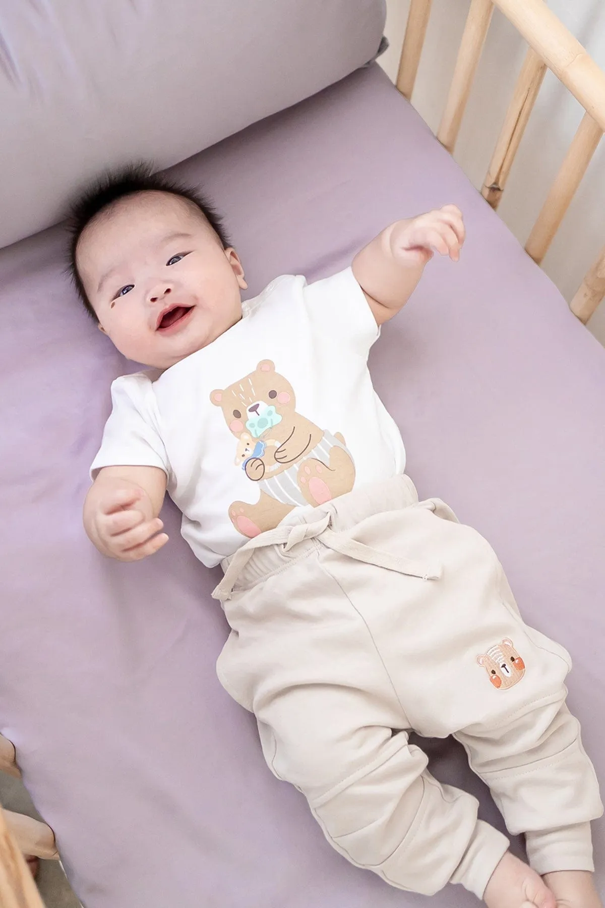 NM X LEBEAR JOGGER PANTS IN BEIGE