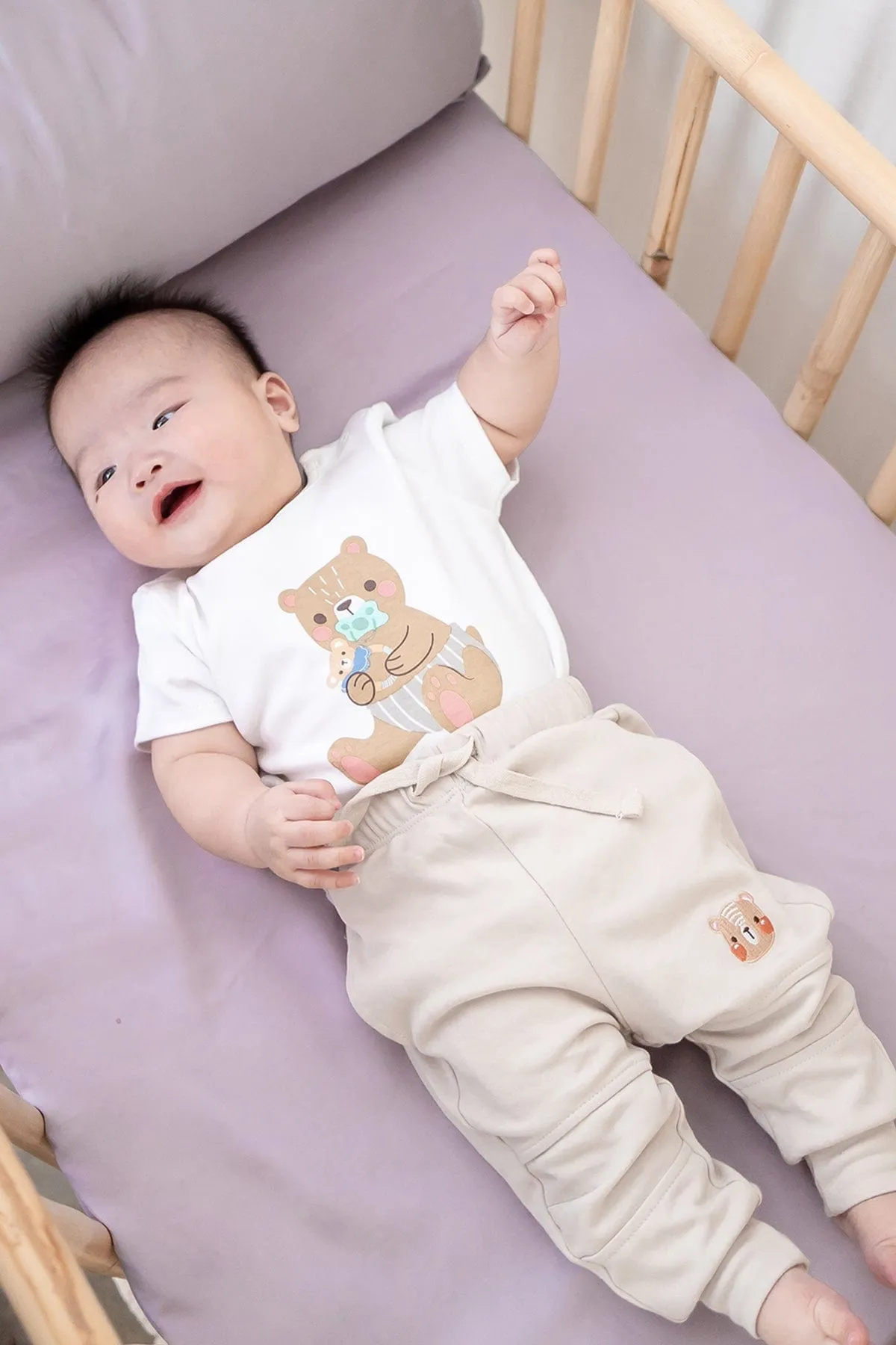 NM X LEBEAR JOGGER PANTS IN BEIGE