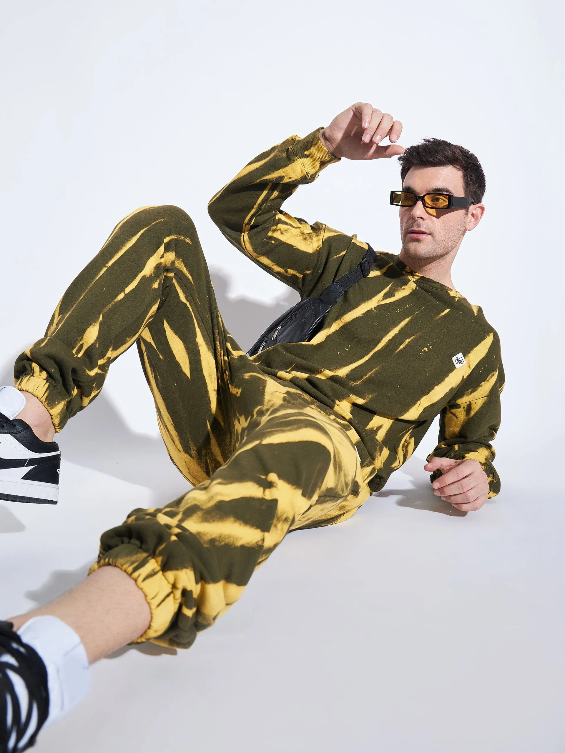 Olive & Yellow Tie Dye Joggers