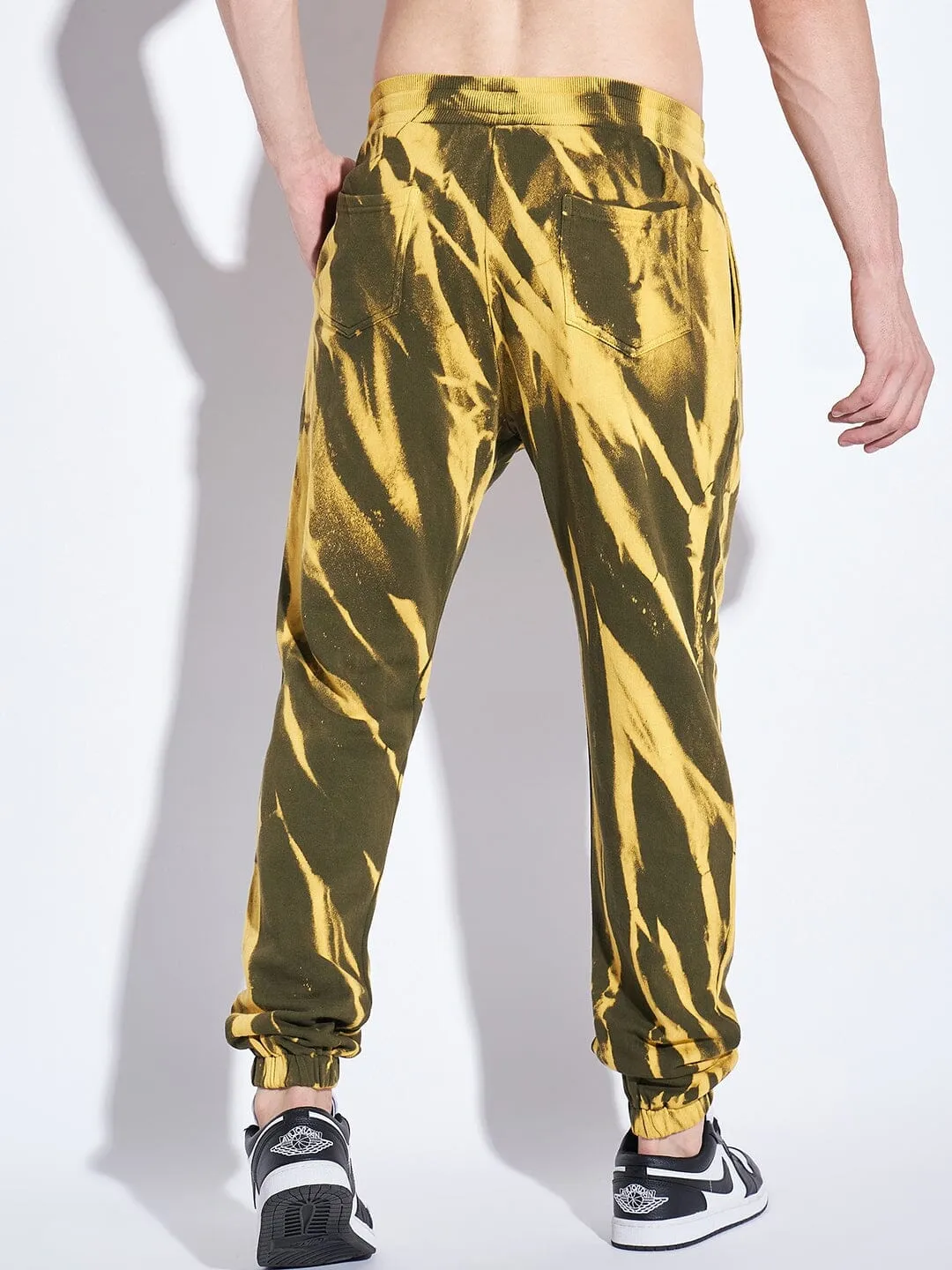 Olive & Yellow Tie Dye Joggers