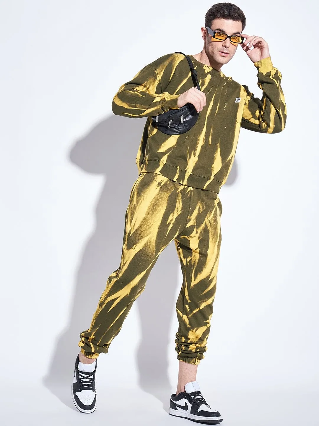 Olive & Yellow Tie Dye Joggers