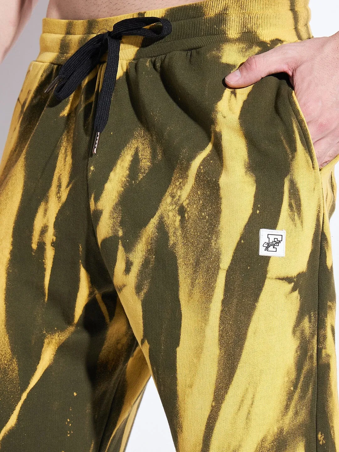Olive & Yellow Tie Dye Joggers
