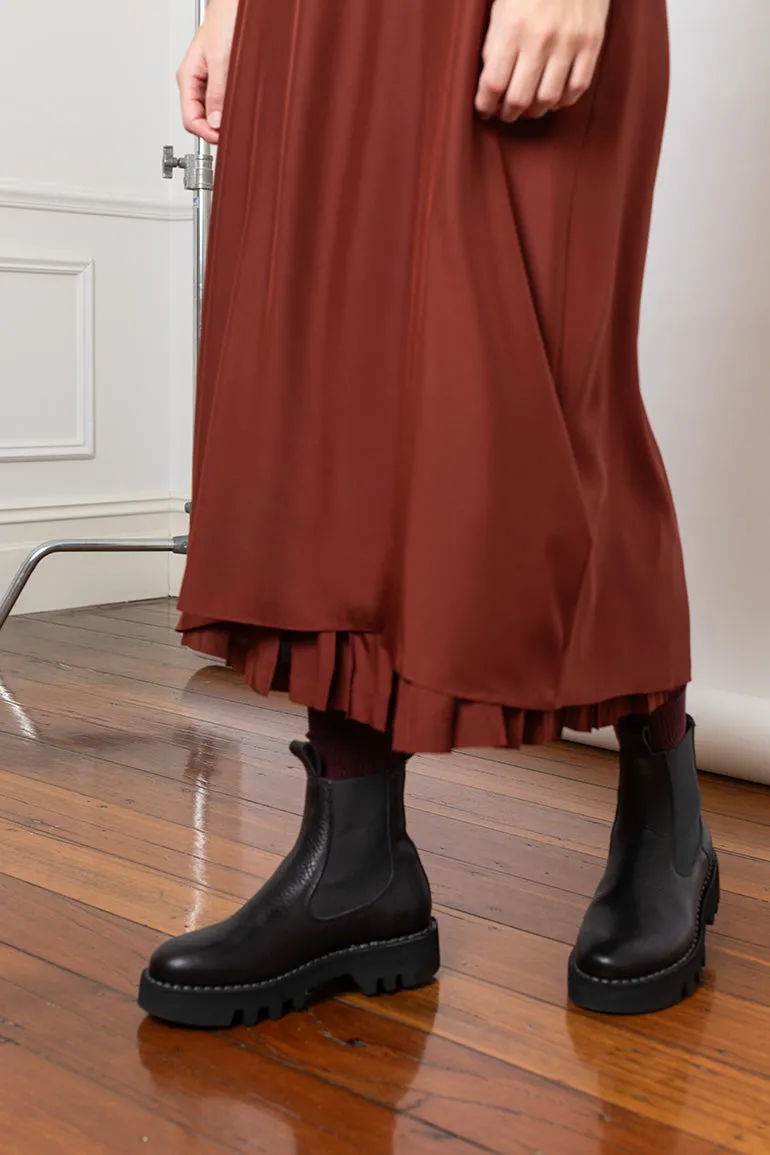 Organic Silk Slip Dress - Brick