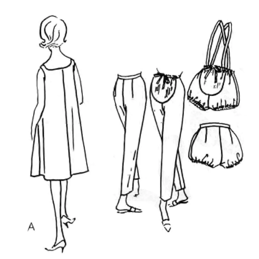 PDF - 1960s Pattern - Maternity, Blouse, Dress, Cigarette Pants -  Bust 36” (92cm) - Instantly  Print at Home