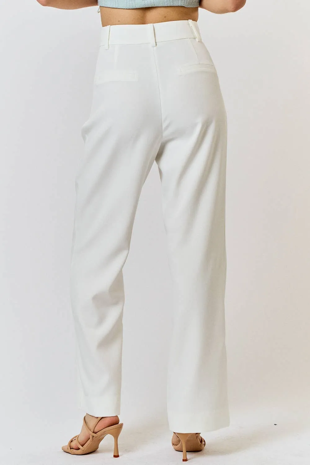 PLEATED WIDE LEG PANTS