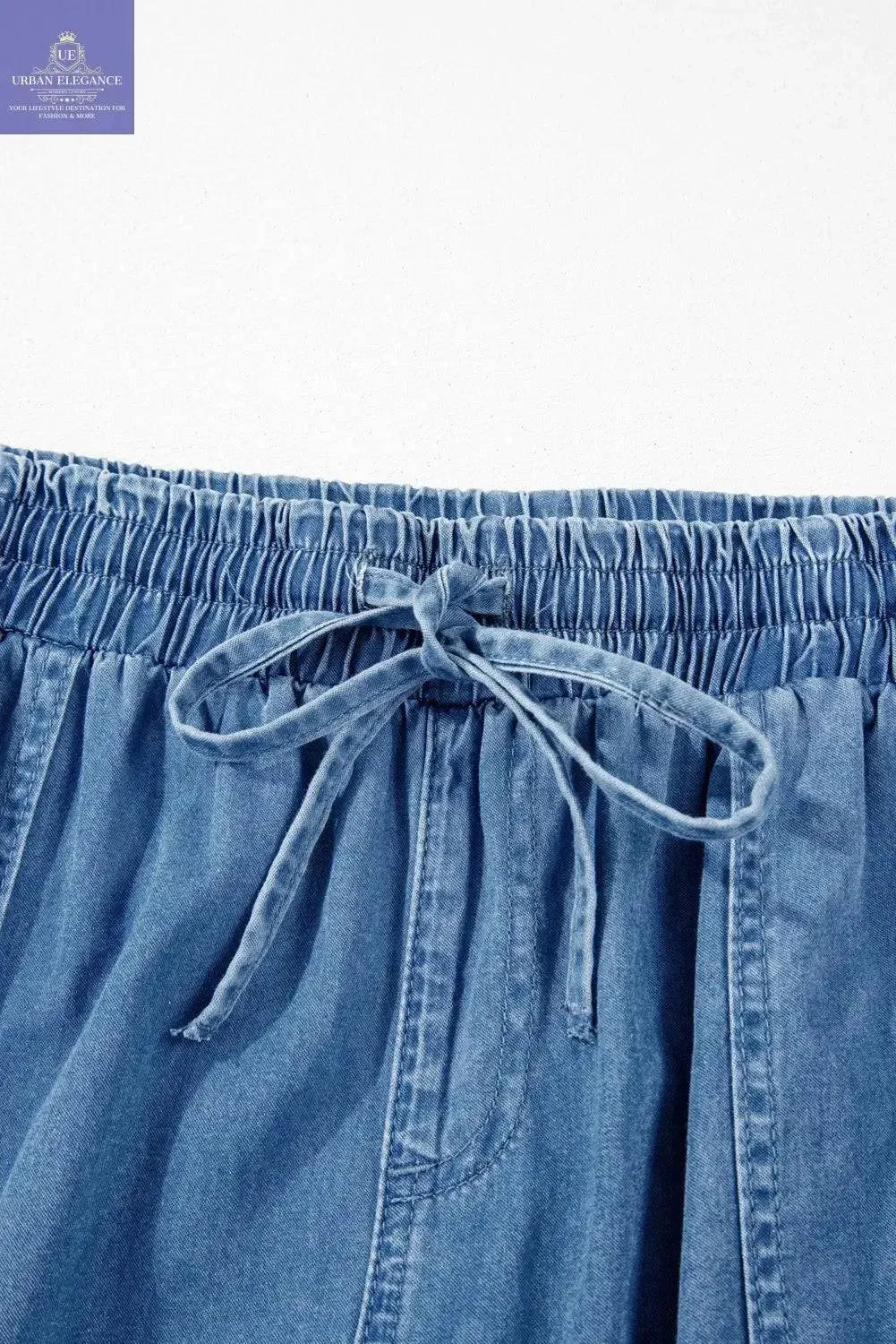 Plus Size Dusk Blue Denim Joggers