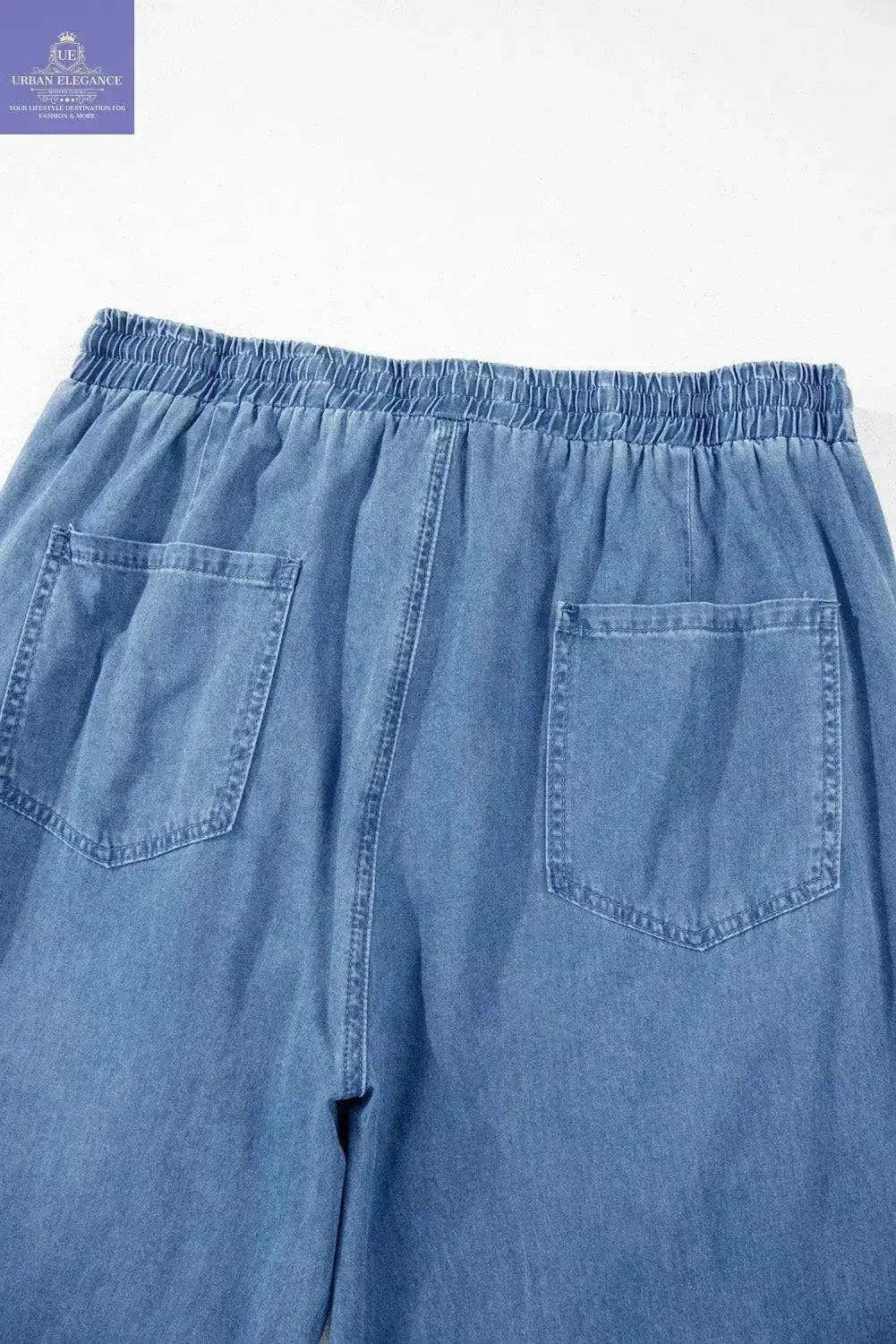 Plus Size Dusk Blue Denim Joggers