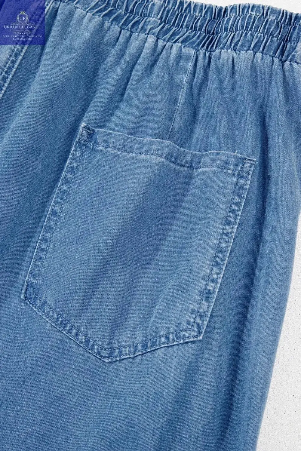 Plus Size Dusk Blue Denim Joggers