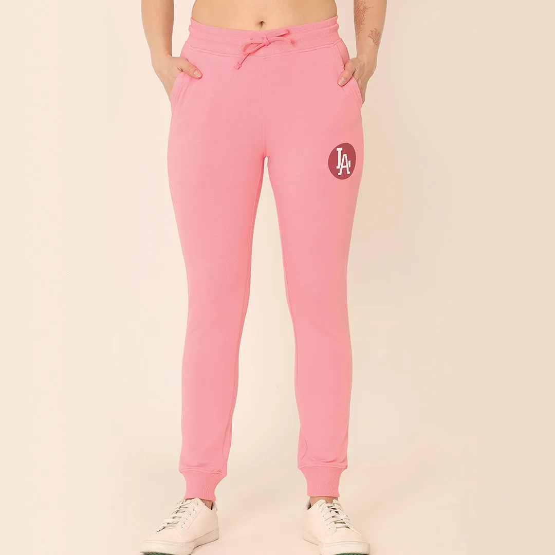 Printed Joggers - Neon Pink