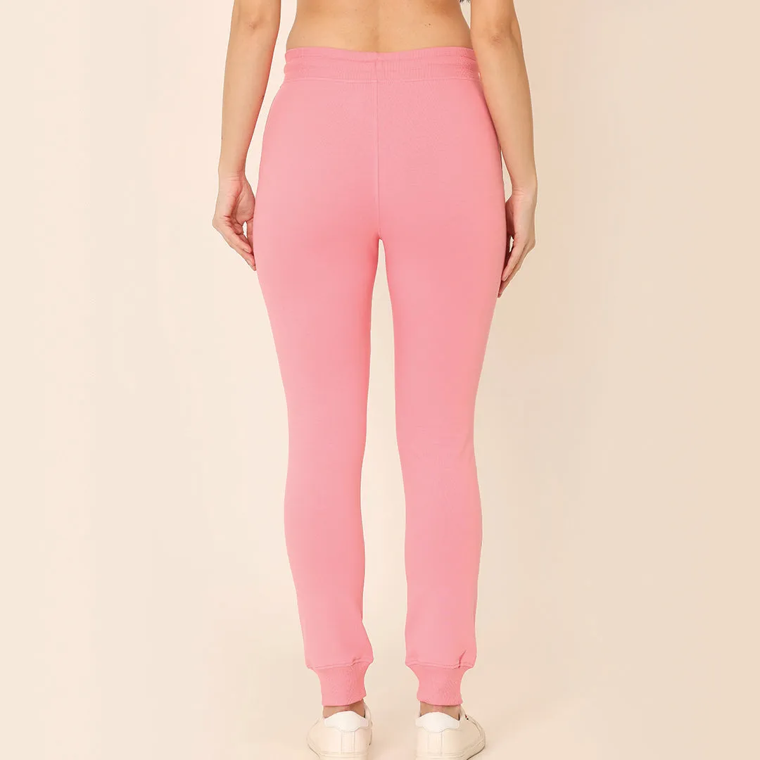 Printed Joggers - Neon Pink