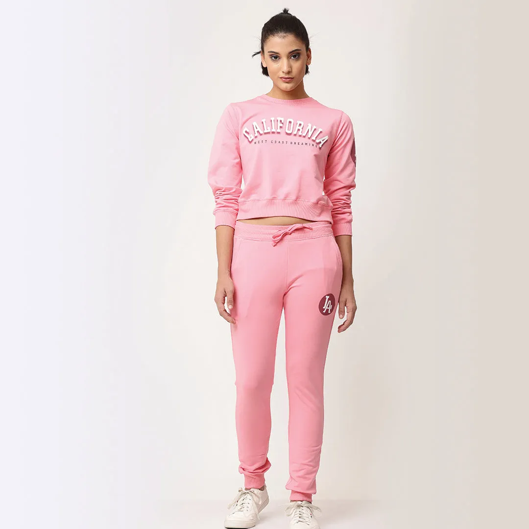 Printed Joggers - Neon Pink