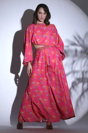 Printed Sequined Co-ord Set