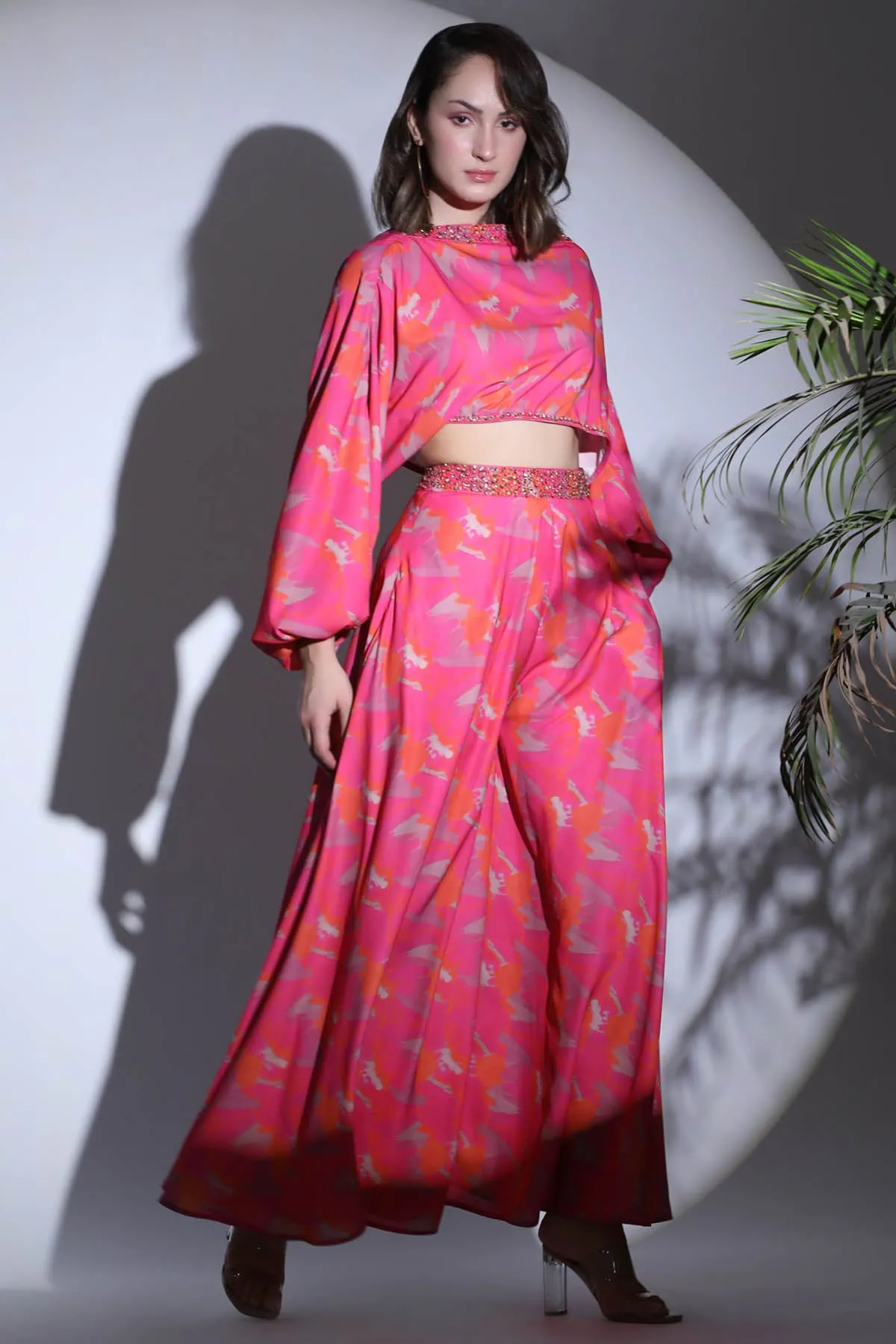 Printed Sequined Co-ord Set