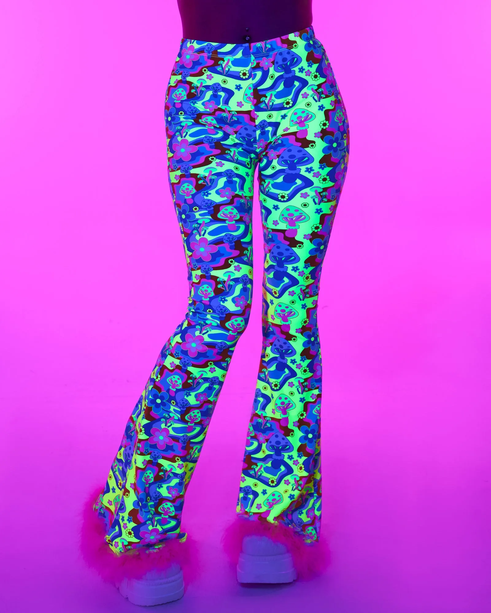 Psychedelic Psilocybin Flare Pants