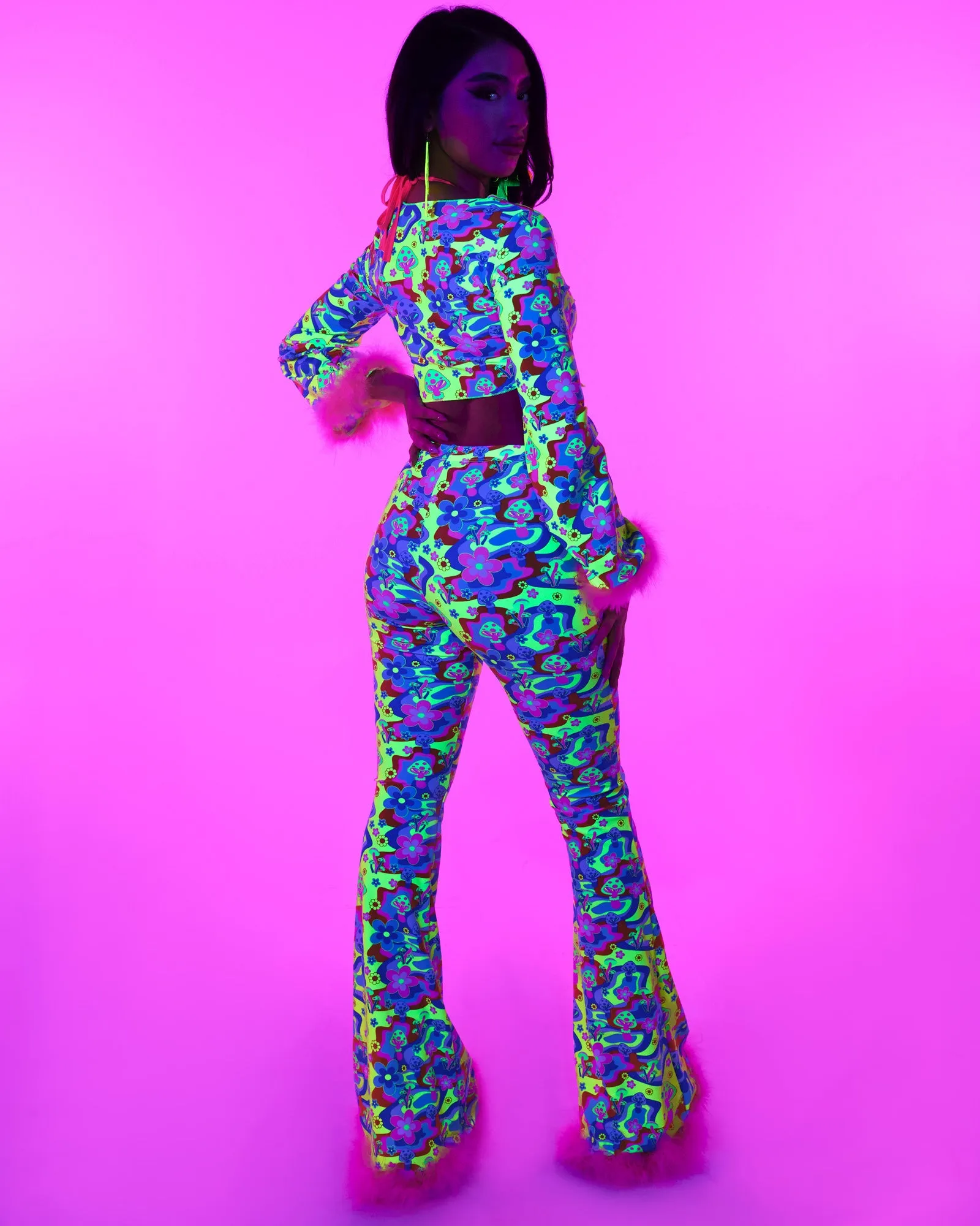 Psychedelic Psilocybin Flare Pants
