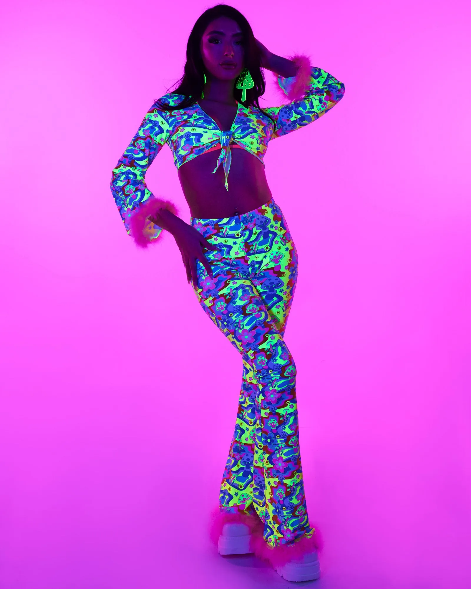Psychedelic Psilocybin Flare Pants