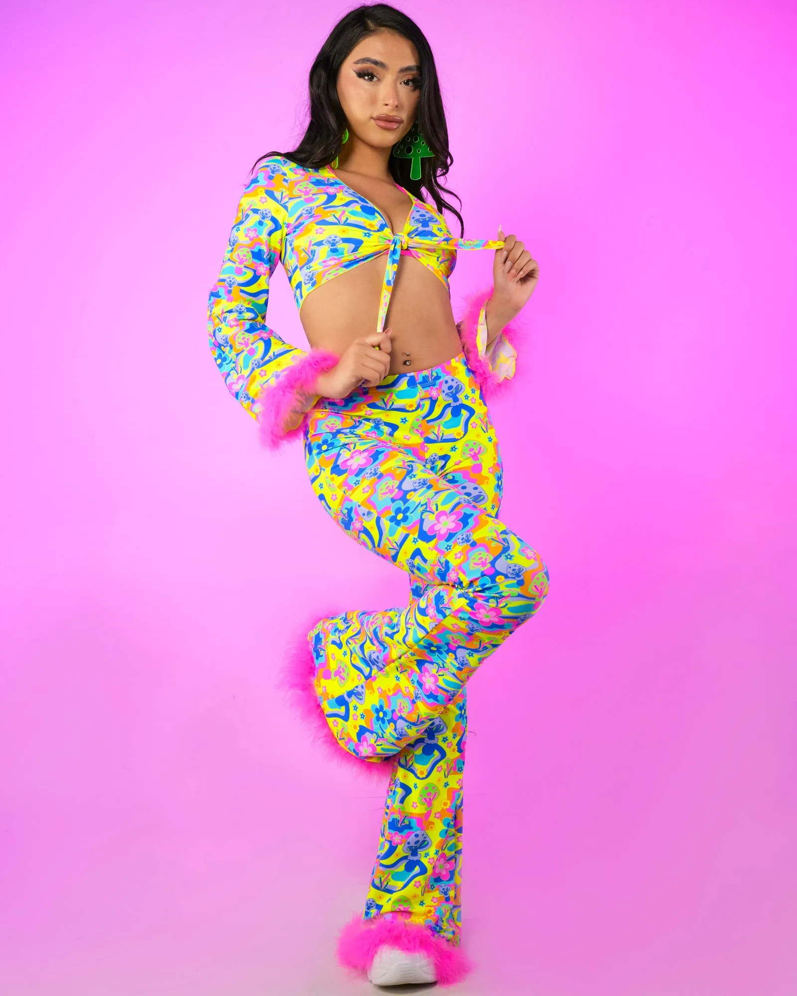 Psychedelic Psilocybin Flare Pants