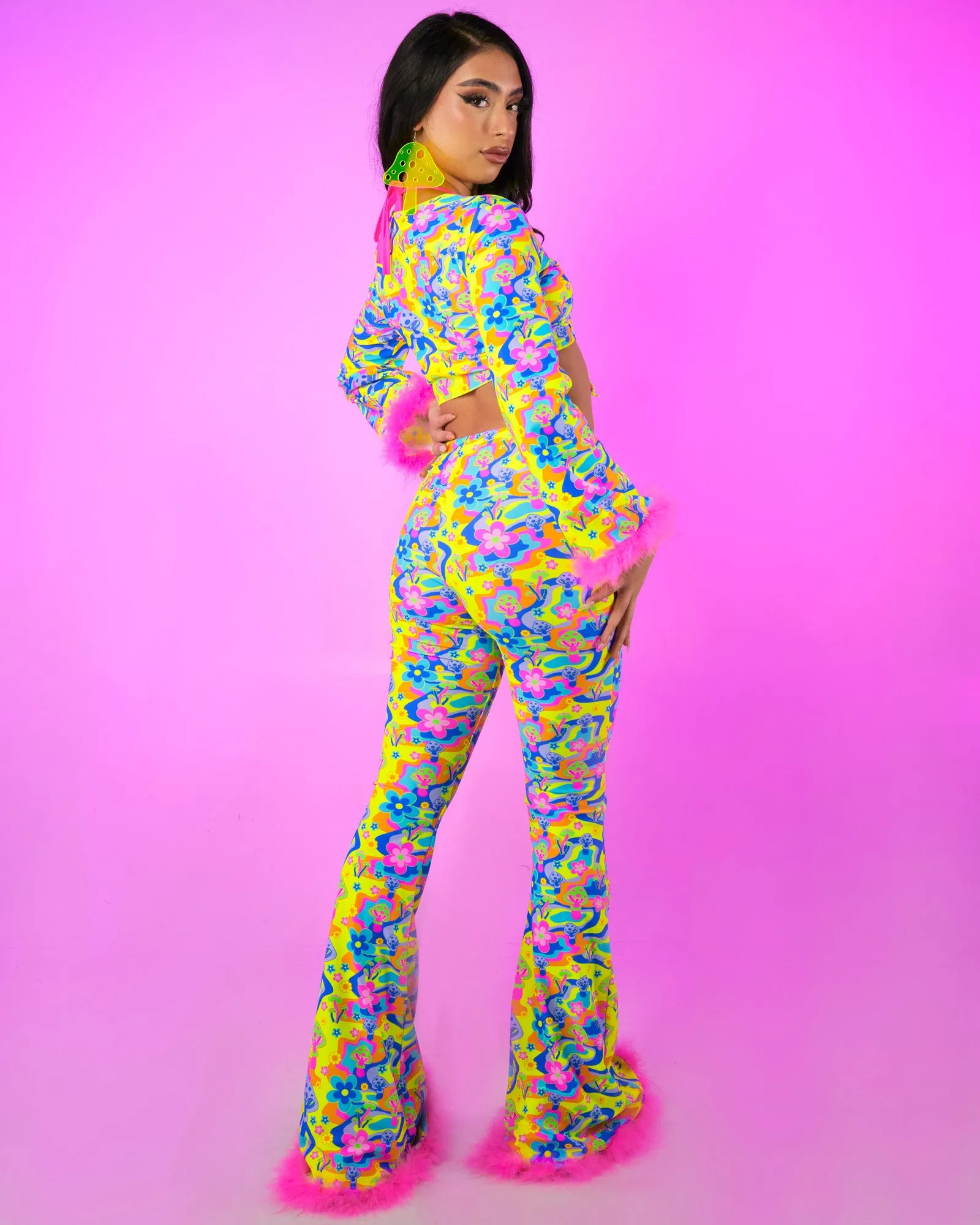 Psychedelic Psilocybin Flare Pants