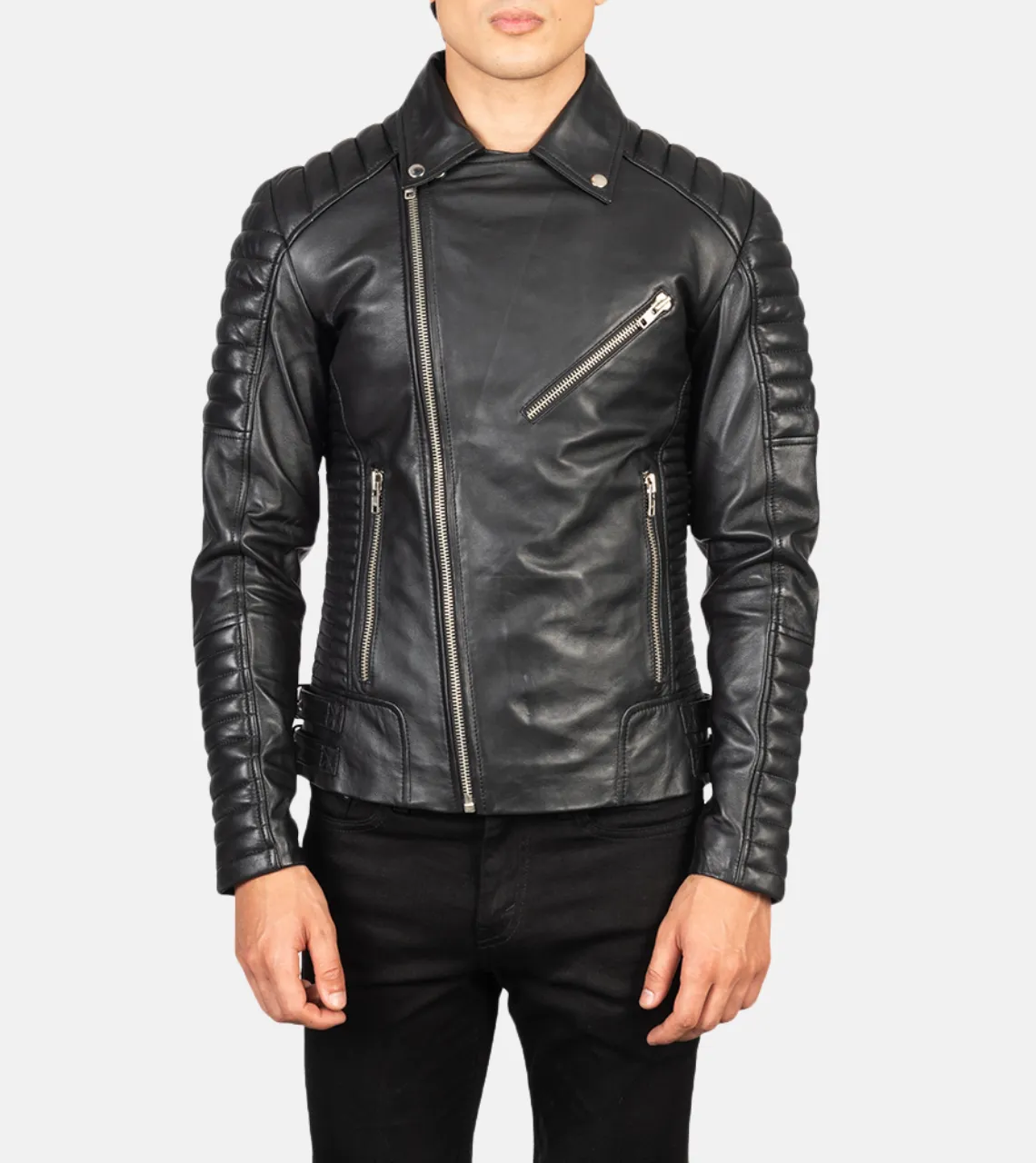 Puff Up Men's Biker Leather Jacket