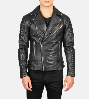Puff Up Men's Biker Leather Jacket