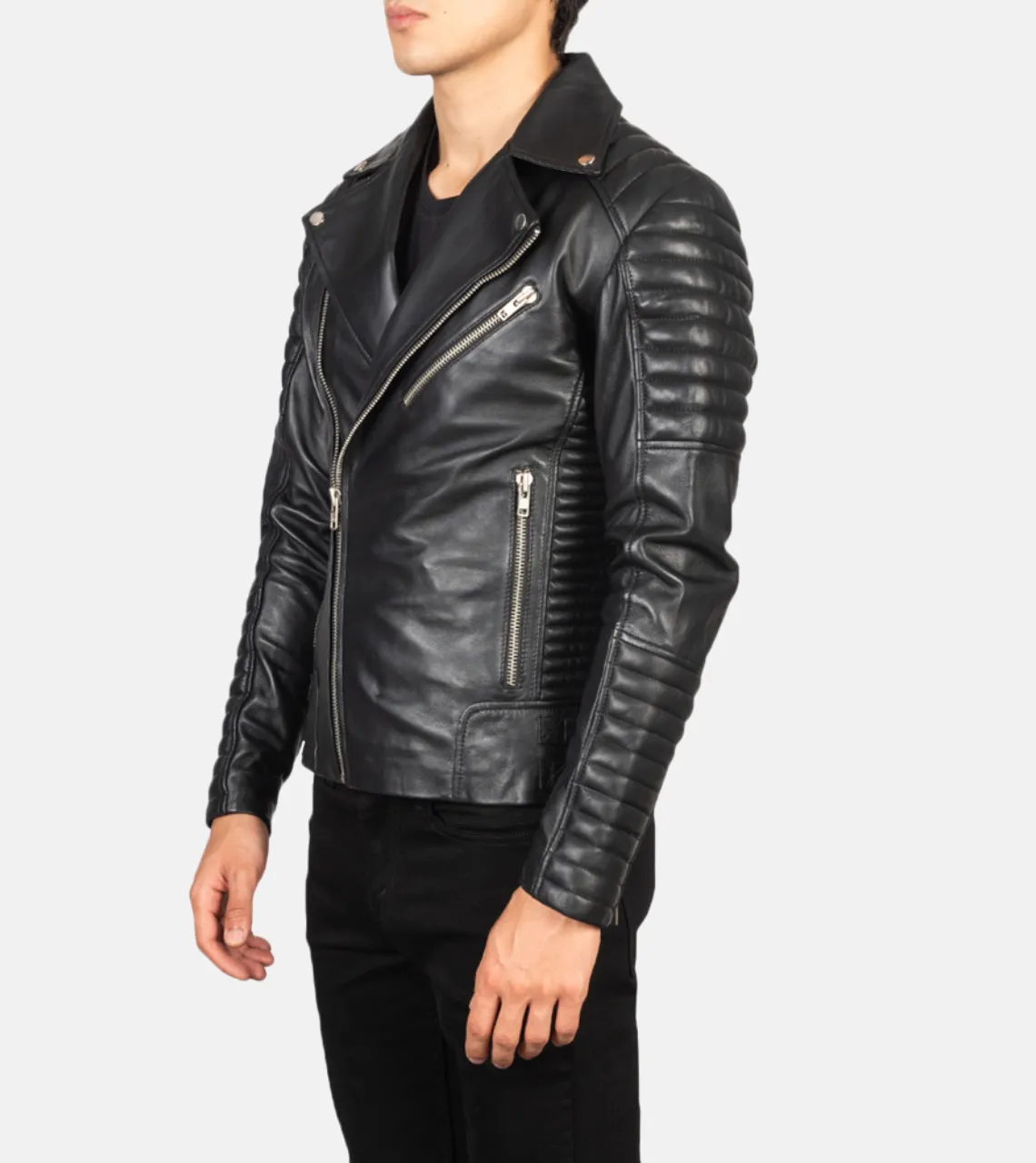 Puff Up Men's Biker Leather Jacket