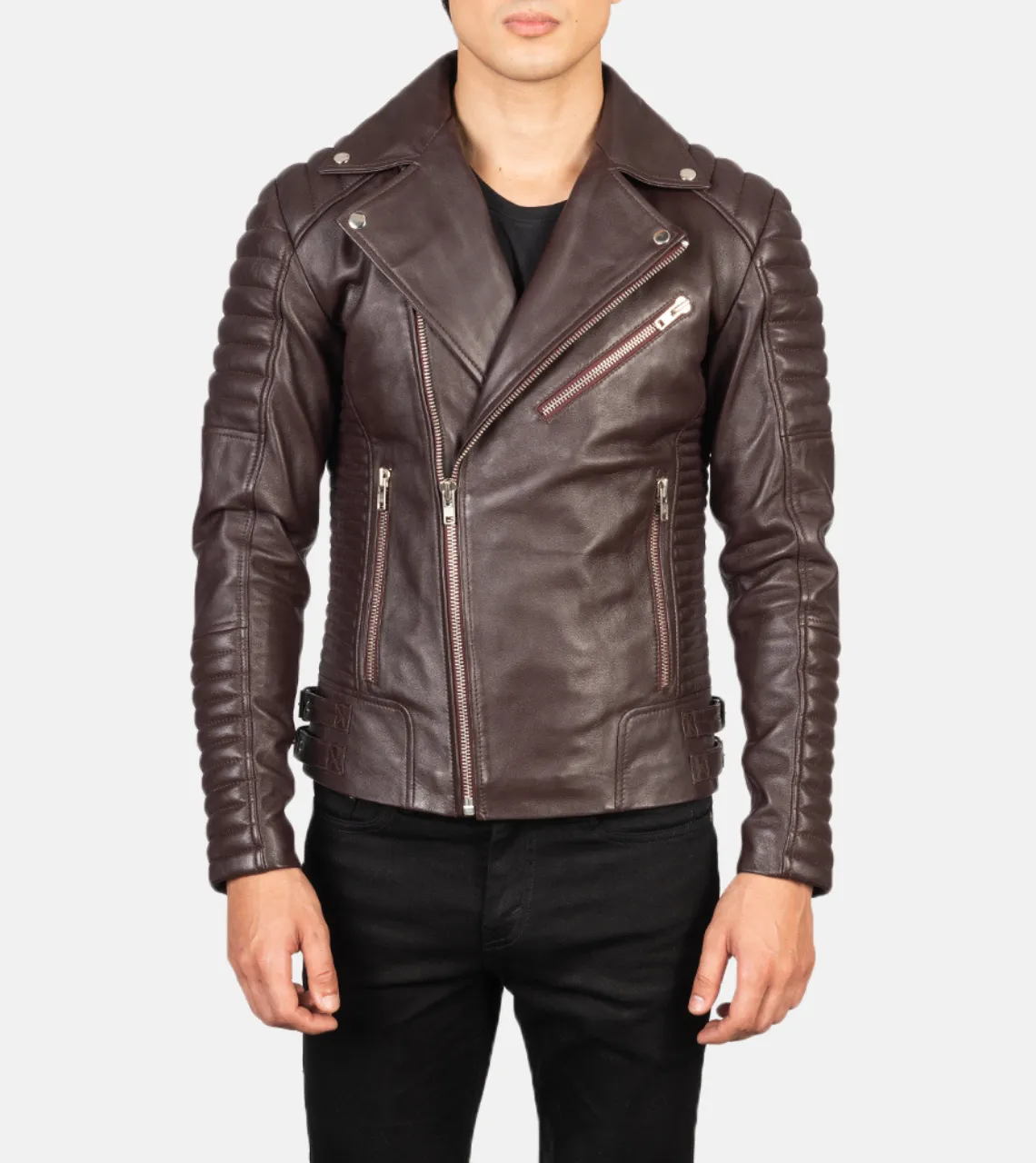 Puff Up Men's Biker Leather Jacket