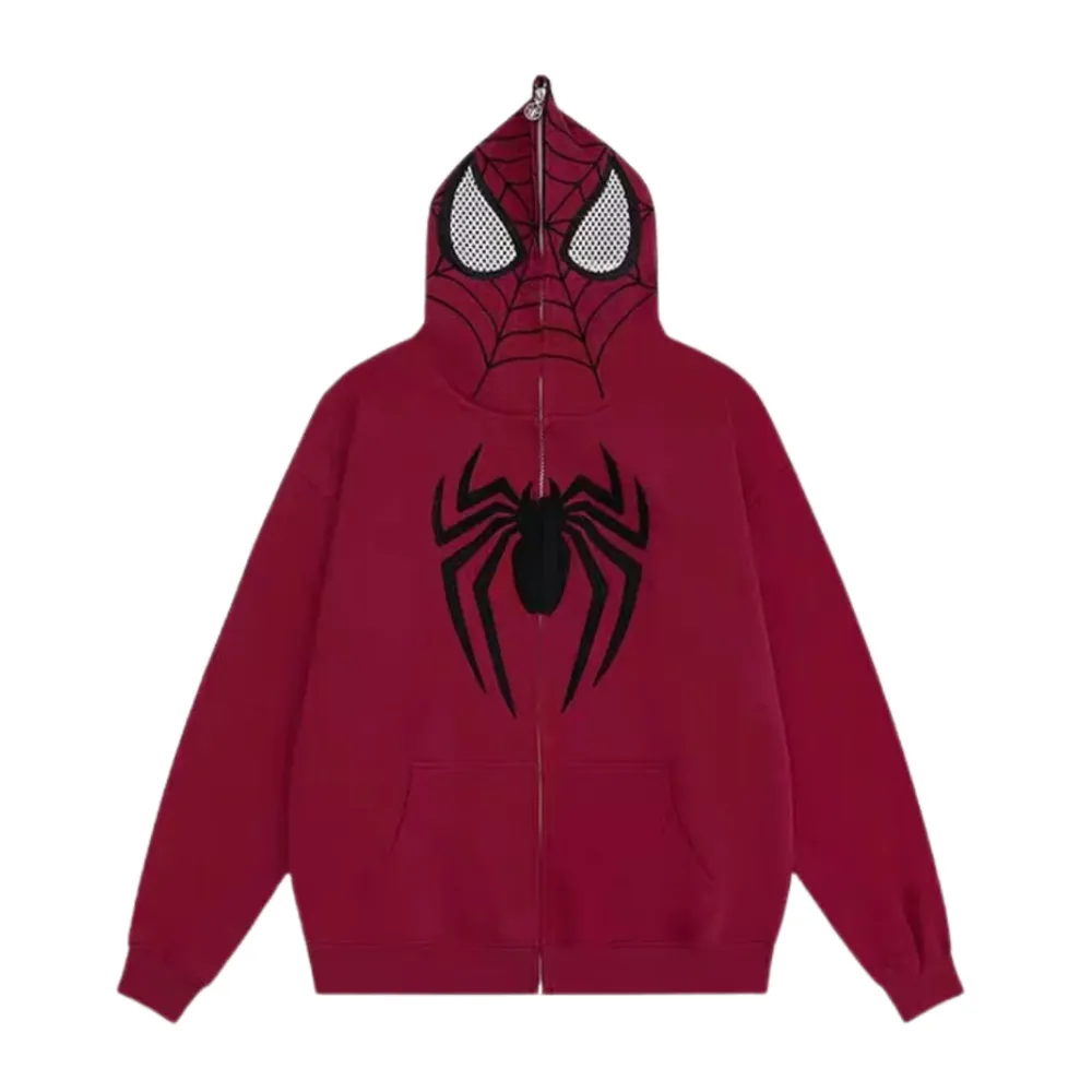 "High Street Spider Flocked Couple" Hoodie