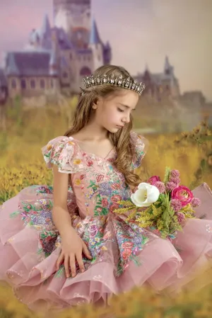 "Lola" -  Petal Short Length Dress ( 6 Year - Petite 7 Year)