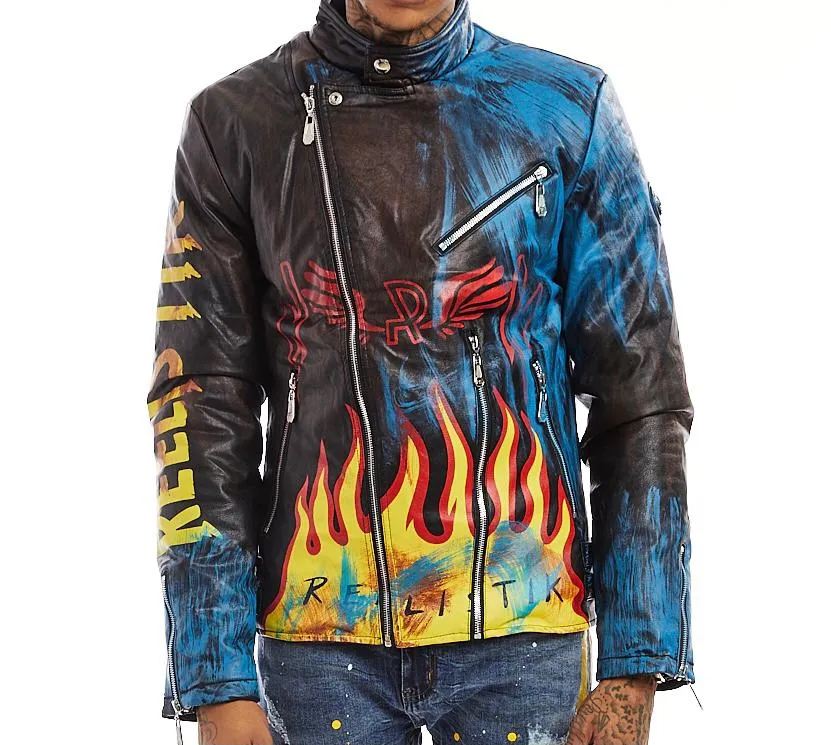 Reelistik Flames Jacket (Blue/Yellow/Black)