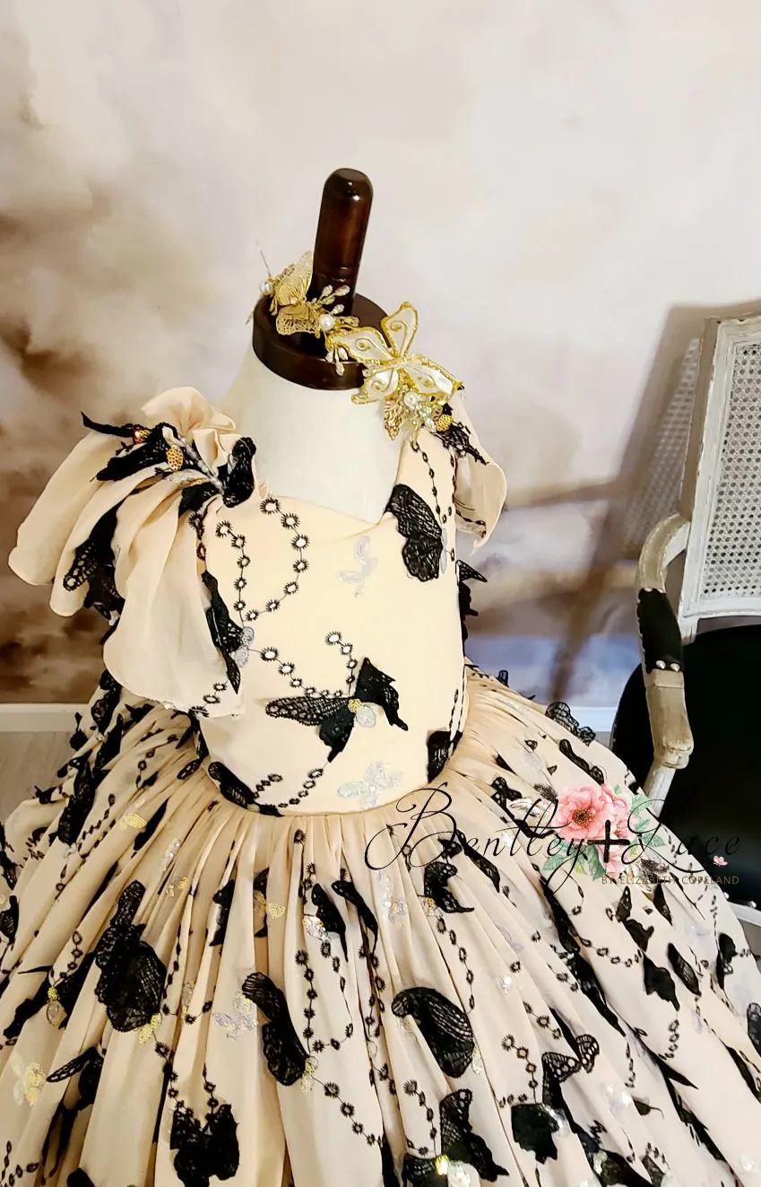 retired rental euc "Butterfly Magic" - Floor long Length Dress ( 6 Year - Petite 10 Year)