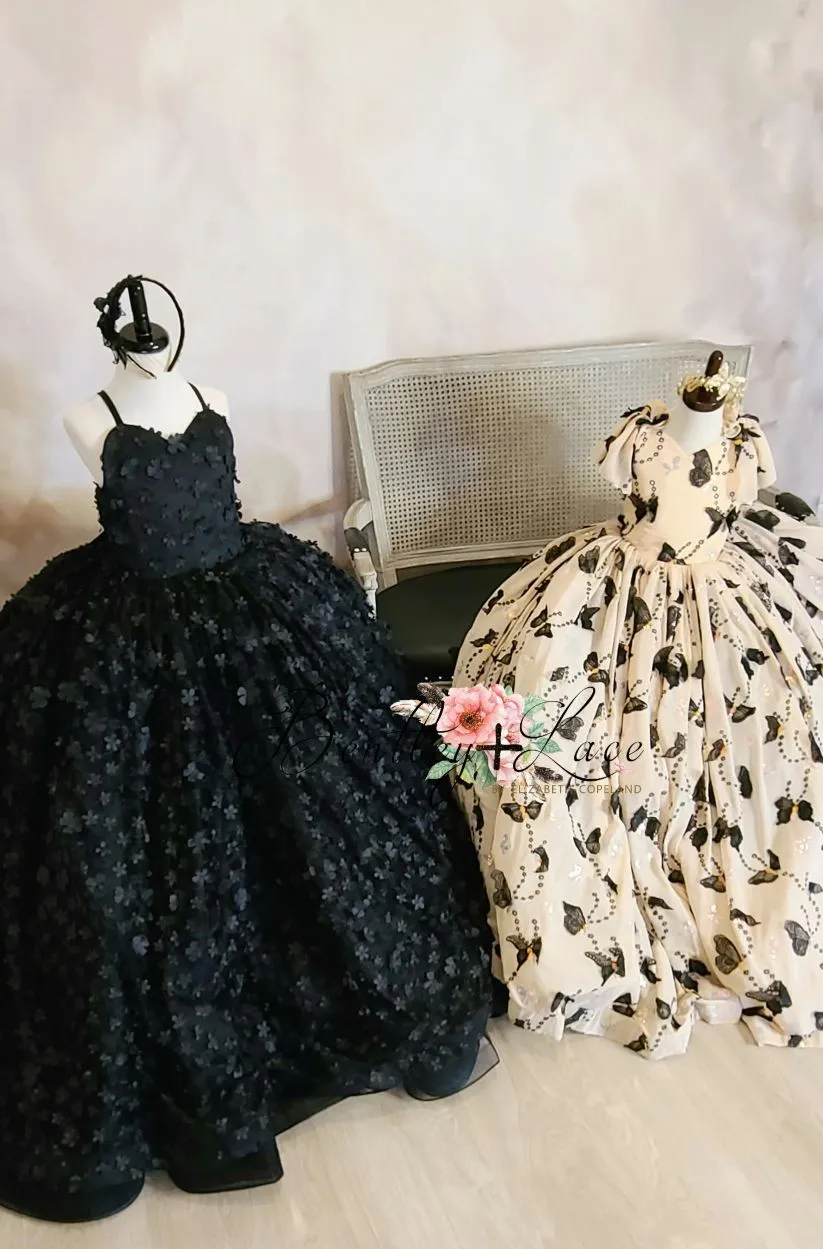 retired rental euc "Butterfly Magic" - Floor long Length Dress ( 6 Year - Petite 10 Year)