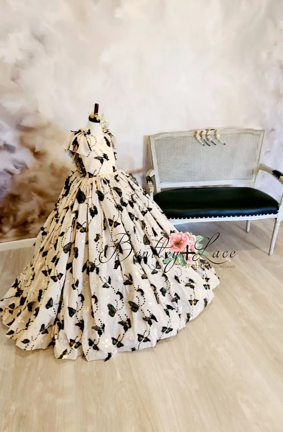 retired rental euc "Butterfly Magic" - Floor long Length Dress ( 6 Year - Petite 10 Year)