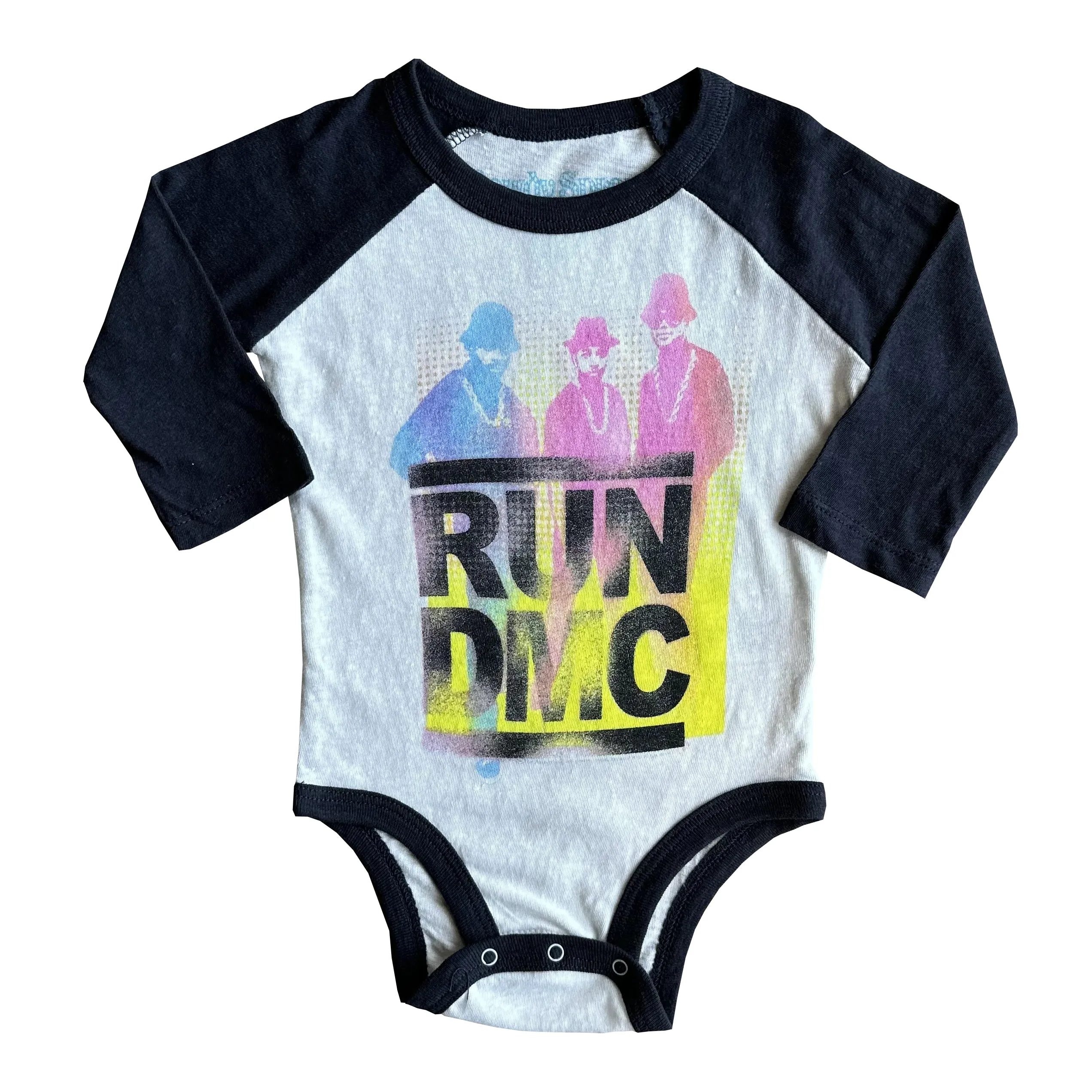 Rowdy Sprout Run DMC Recycled Raglan Bodysuit