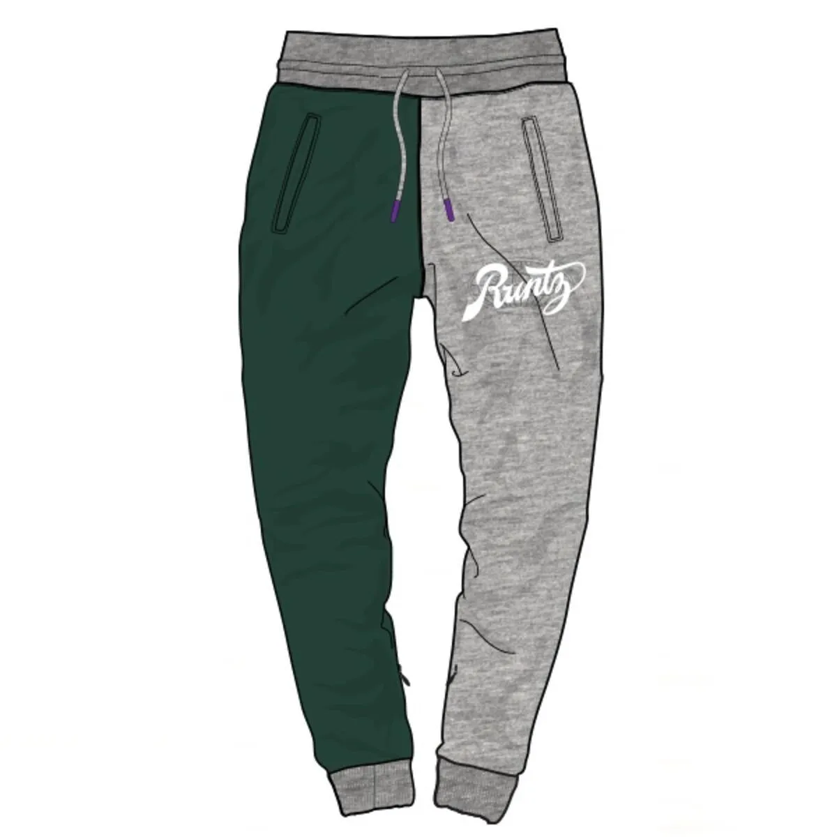 Runtz Divided Worldwide Joggers (Grey/Green/Navy)