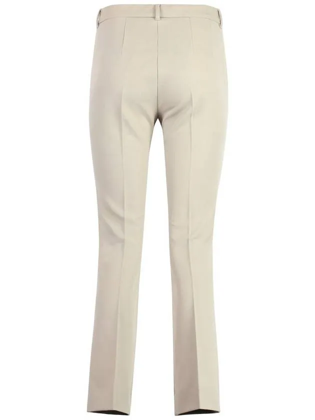 'S Max Mara Stretch Viscose Trousers With Flared Hem